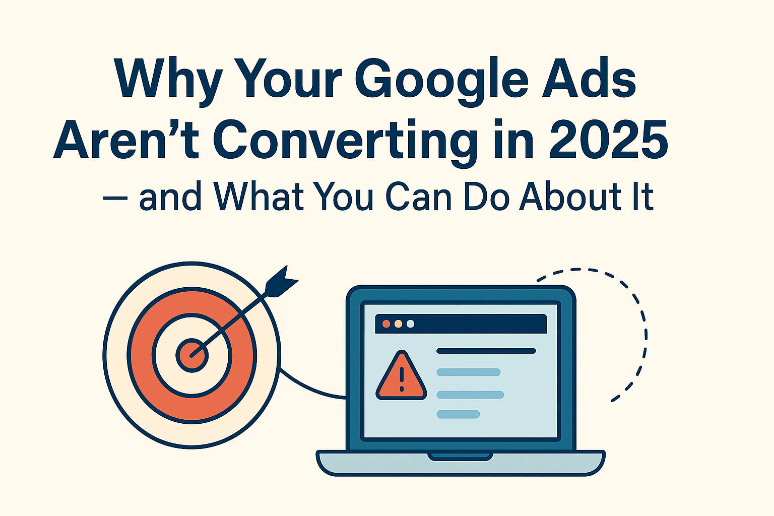 The image visually represents PPC campaign issues and the need for better tracking, targeting, and click fraud protection.