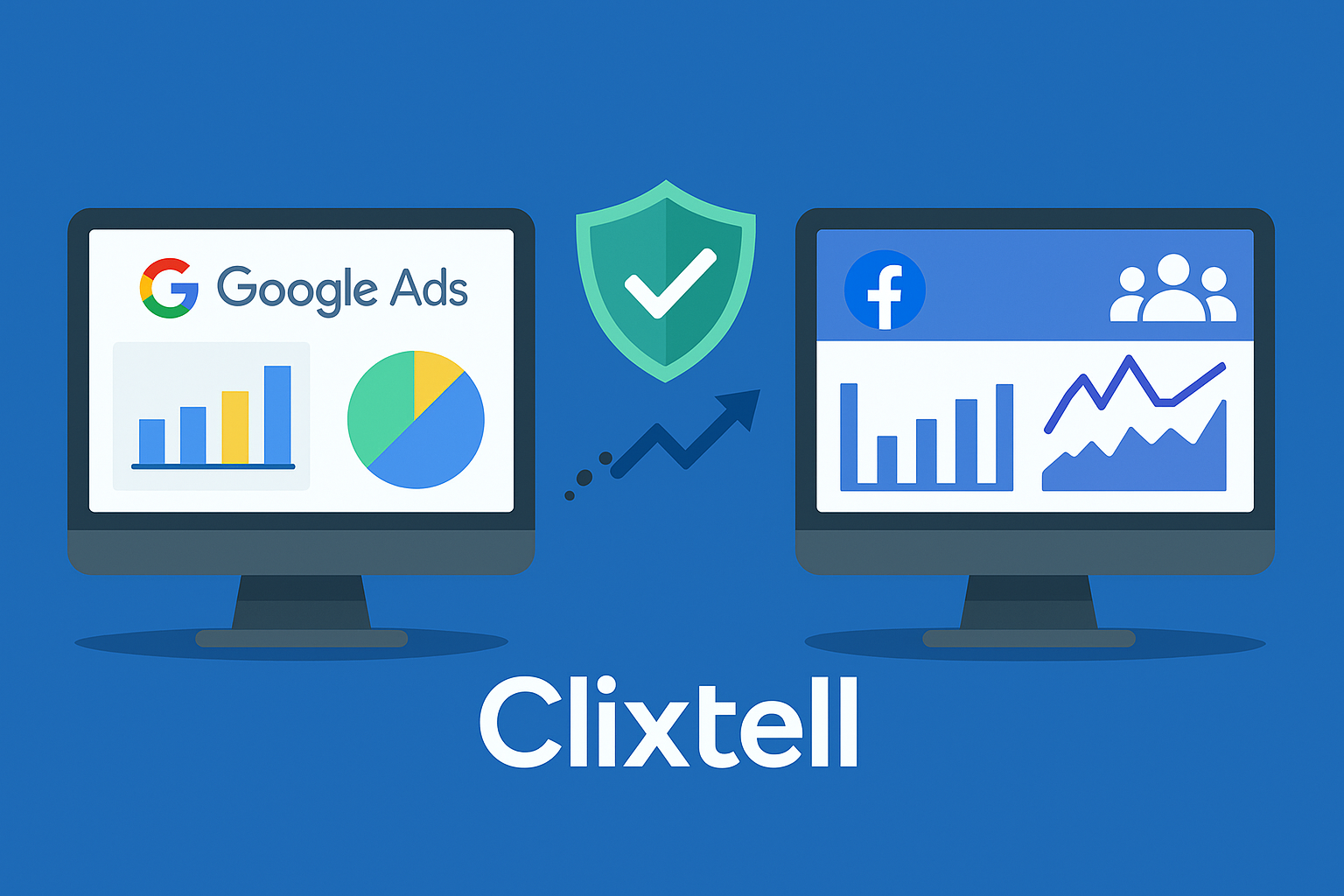 Report comparing Facebook ads click fraud and Google Ads click fraud across campaigns